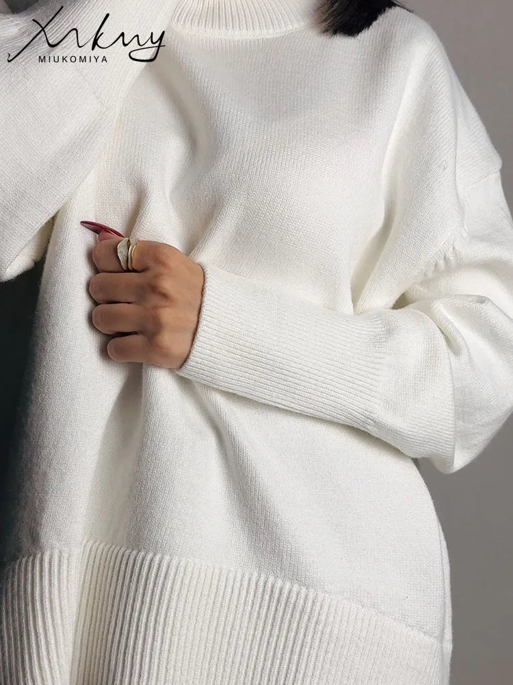 Oversized Turtleneck Sweater for Women