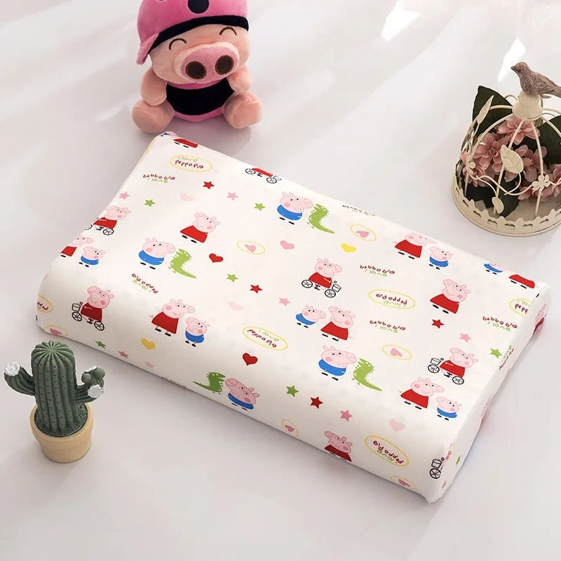 Kids Pure Cotton Latex Pillow with Neck Support for Kindergarten Use