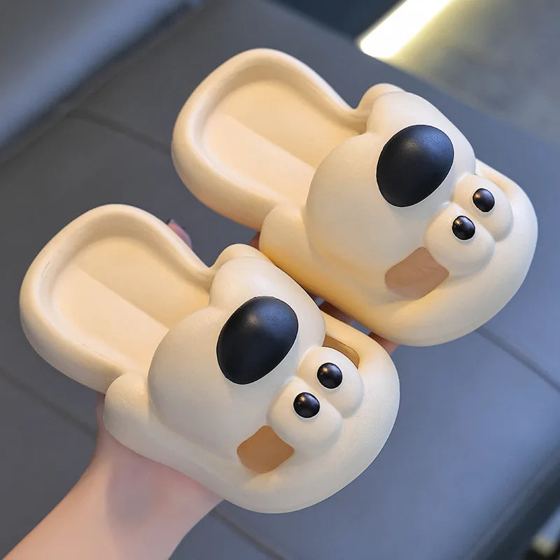 Cartoon Puppy Kids Non-Slip Indoor Slippers