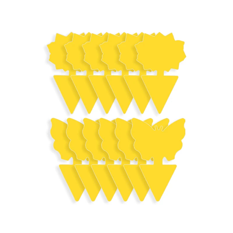 Double-Sided Yellow Sticky Insect Trap Butterfly Sunflower Shape Pest Control