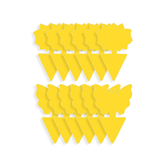 Double-Sided Yellow Sticky Insect Trap Butterfly Sunflower Shape Pest Control