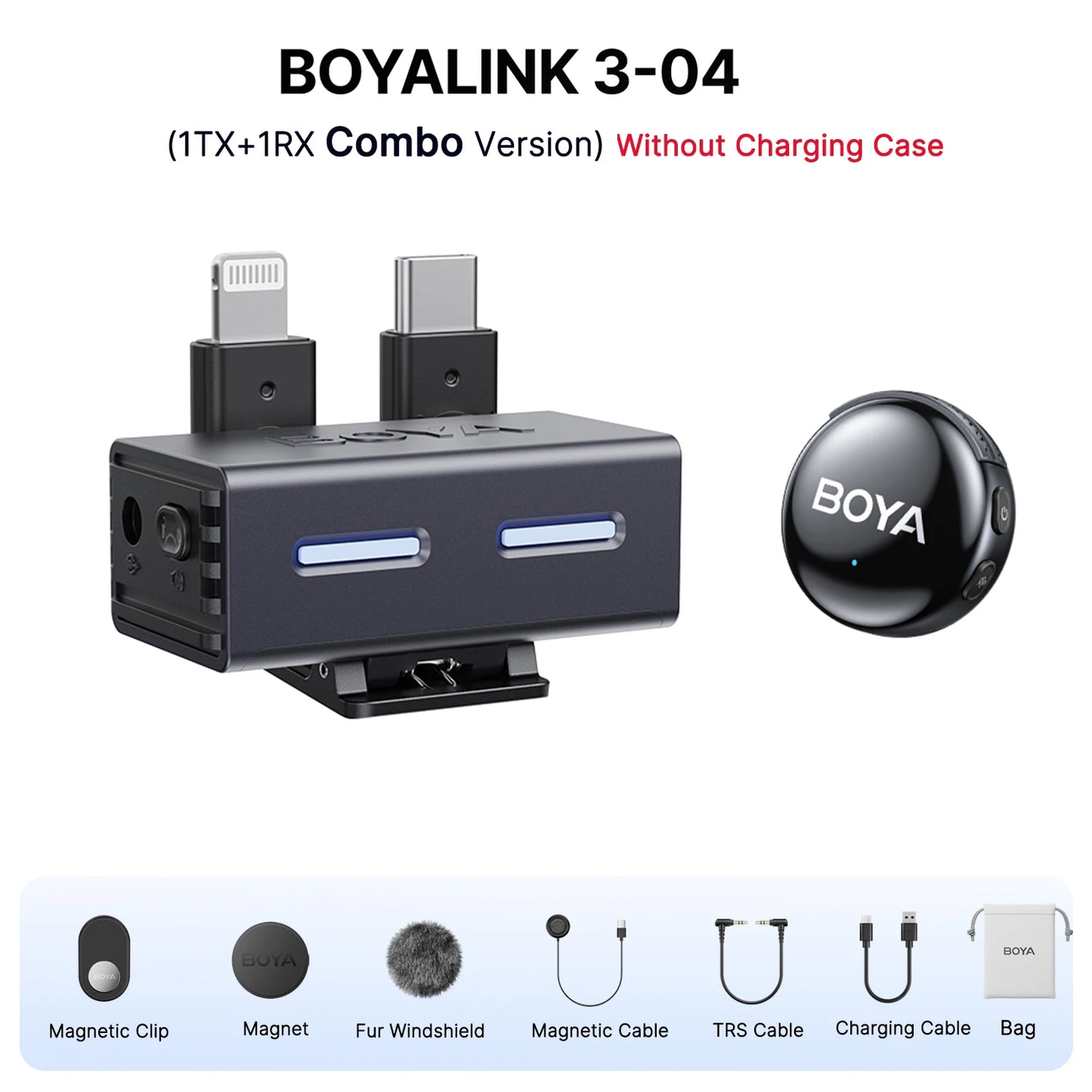 BOYA BOYALINK 3 Mini Wireless Lavalier Mic – Pro Audio for iPhone, Android & Camera