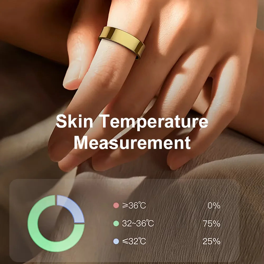 R09 Smart Health Ring with Charging Case – Unisex Fitness Tracker