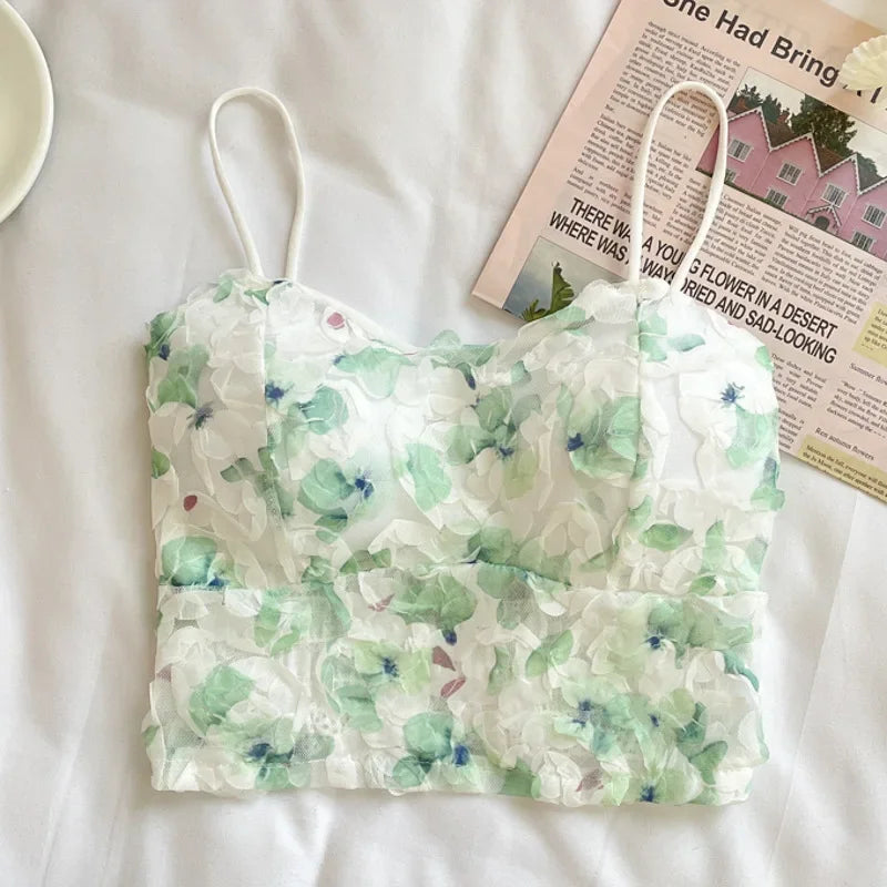 Vintage Lace Sleeveless Blouse for Women
