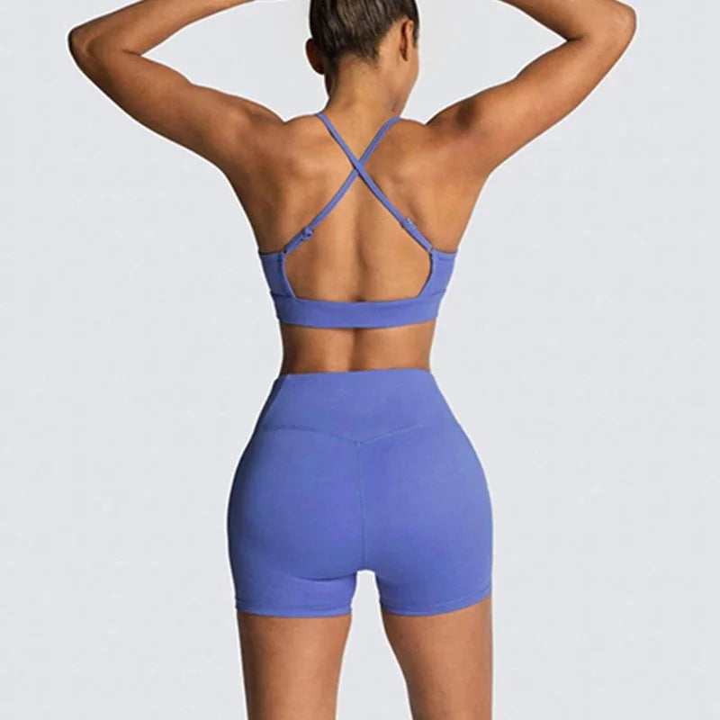 Leopard Print Yoga Set for Women Two Piece