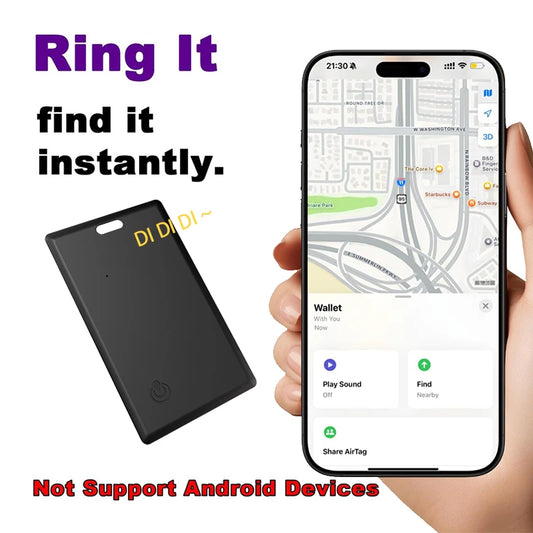 Slim Wallet Tracker Card – iPhone Smart Tag with Find My Support