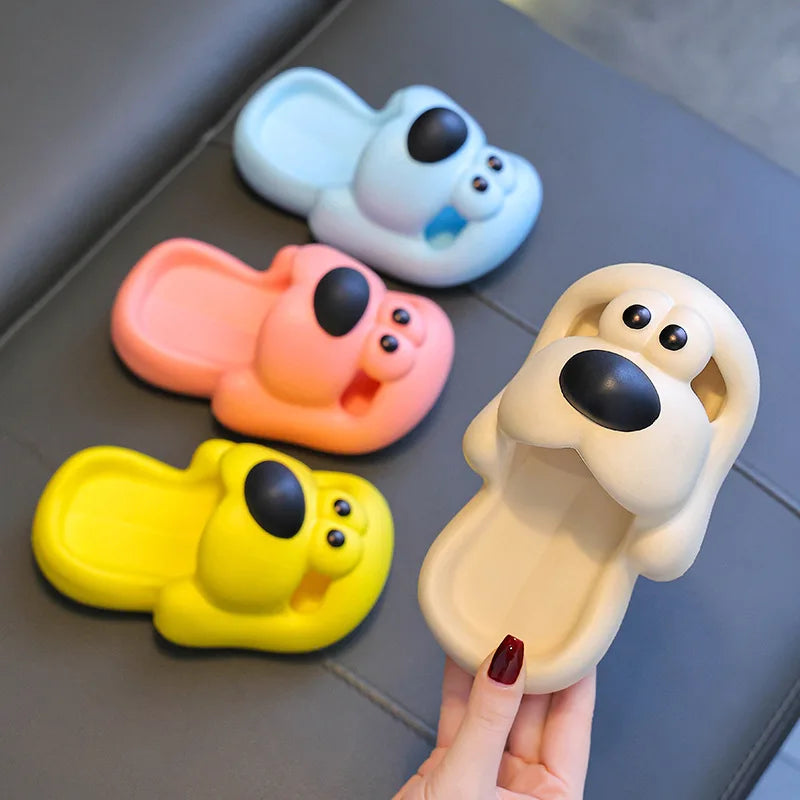 Cartoon Puppy Kids Non-Slip Indoor Slippers