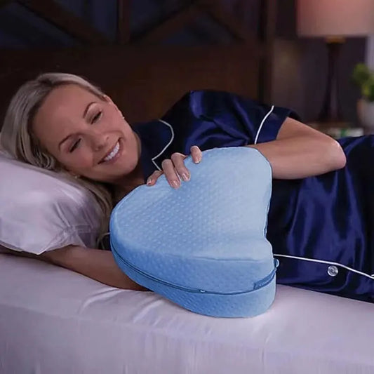 Heart-Shaped Memory Foam Leg Pillow for Side Sleepers