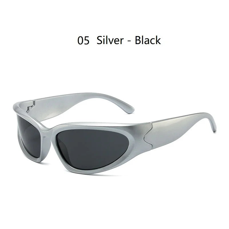 Y2K Punk Sports Sunglasses for Men and Women UV400 Vintage Eyewear
