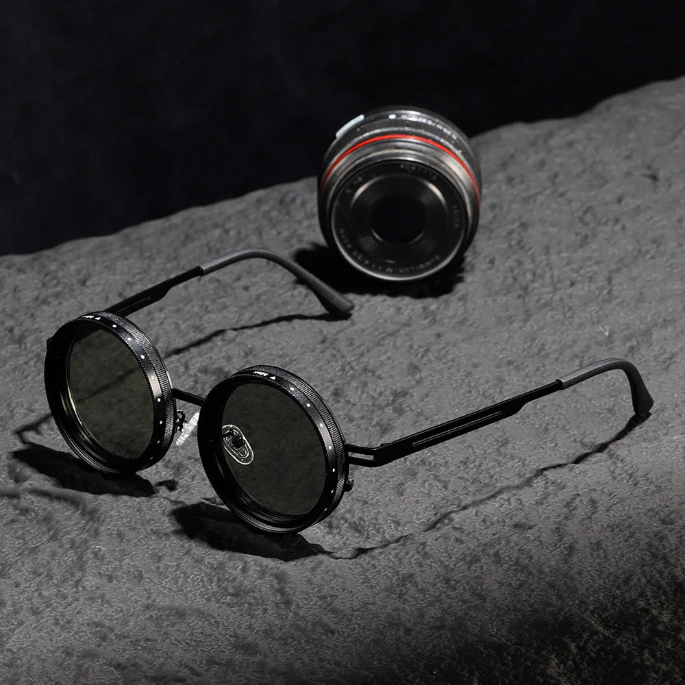 ND9 Adjustable Polarized Round Sunglasses for Men and Women UV400
