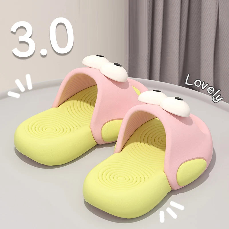 Smile Children’s Slippers – Soft EVA Sole, Big Eyes Design for Boys & Girls