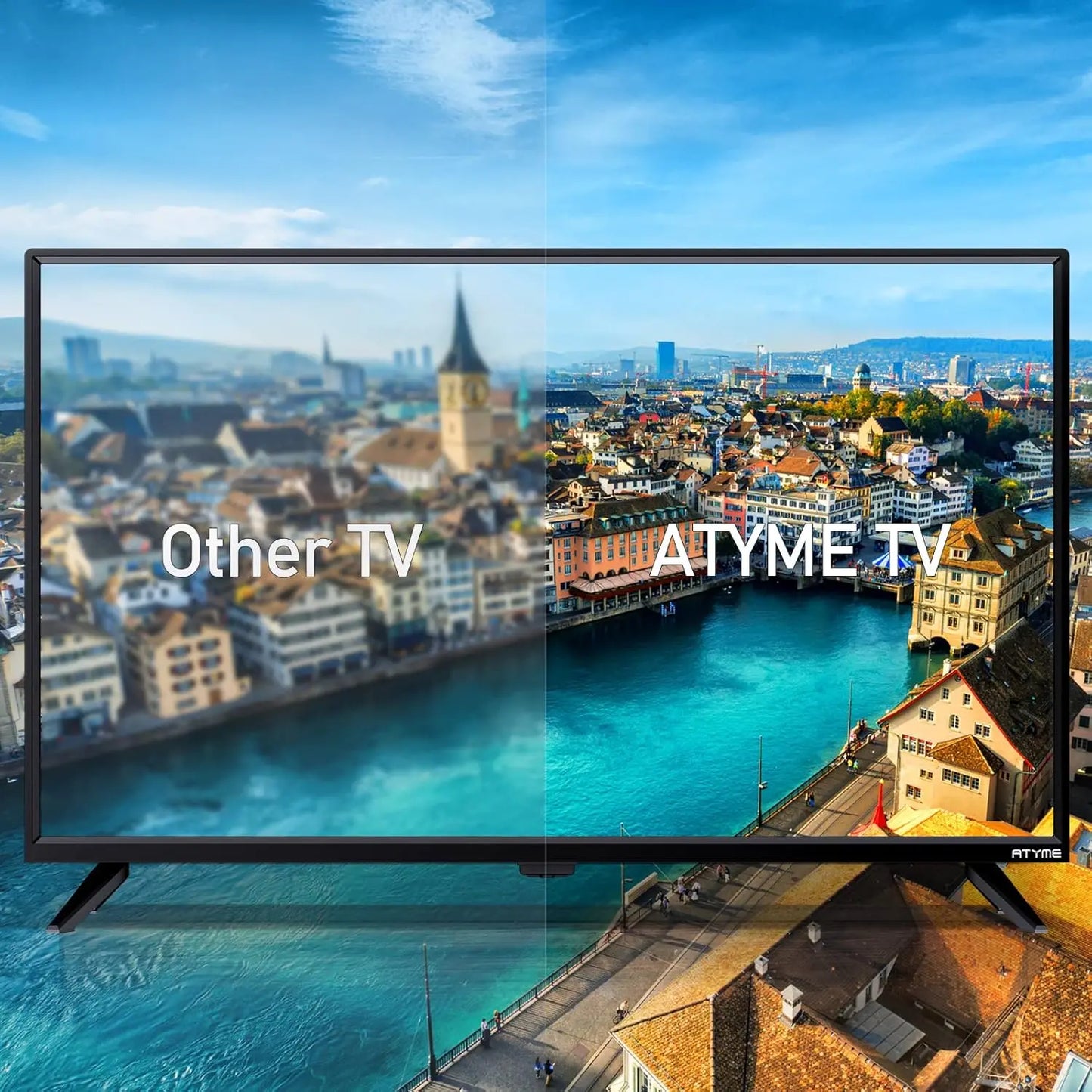 32-Inch 720p HD LED TV - Flat Screen Monitor with HDMI & USB