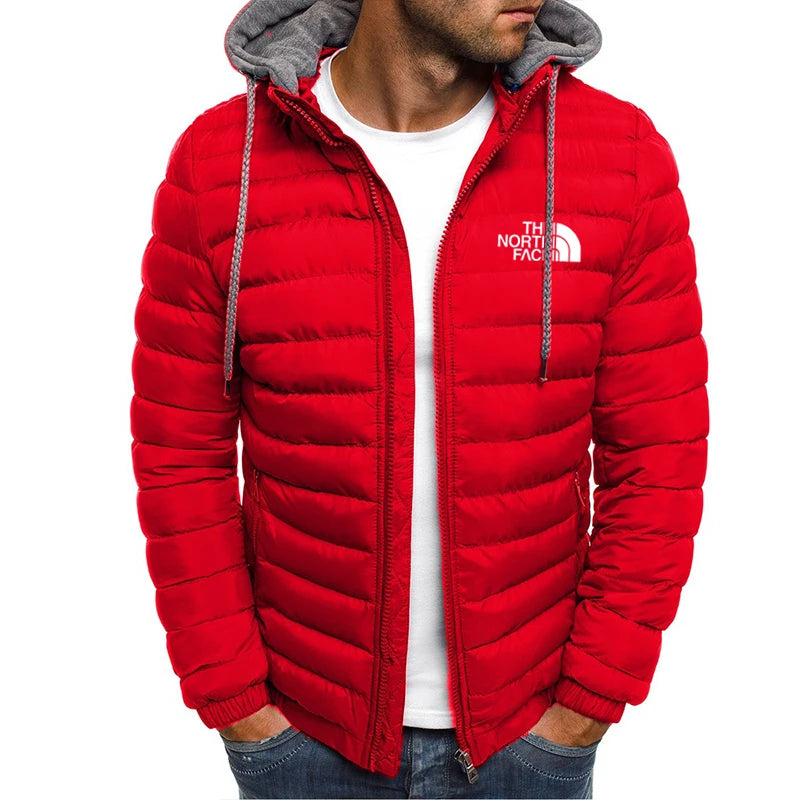Windproof Hooded Men's Jacket - Warm & Stylish