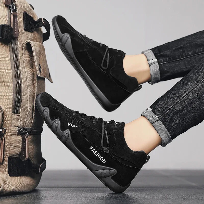 Men’s Casual Ankle Boots – Non-Slip Khaki Work Sneakers