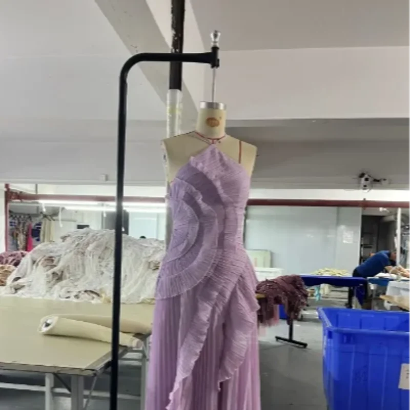 Elegant Y2K Ruffle Backless Summer Gown