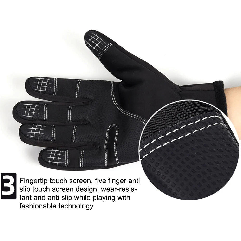Windproof Rechargeable Touch Screen Winter Gloves