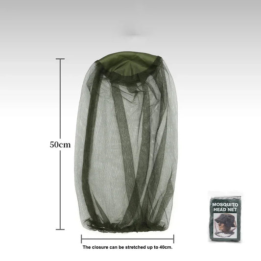 Outdoor Mosquito Net Hat with Sun Protection for Camping and Fishing