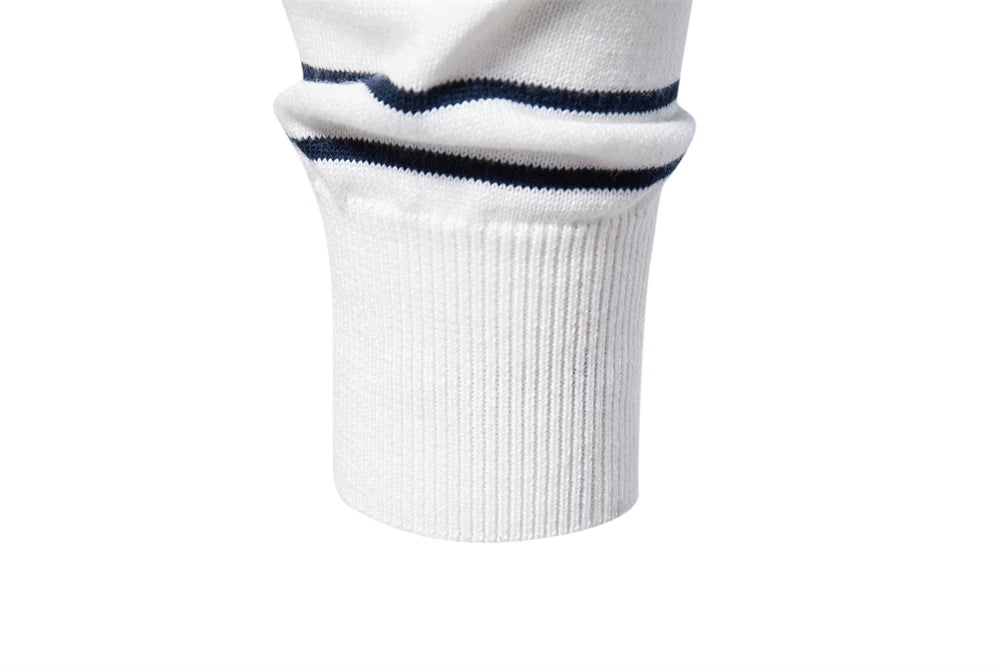 Striped Cotton O-Neck Pullover Sweater