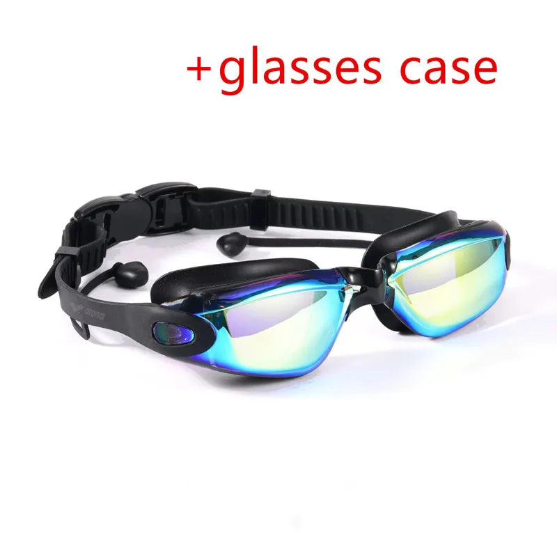 ARENA Anti-Fog UV Swim Goggles with Earplugs for Men and Women