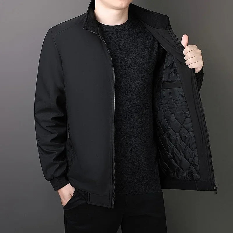 Plus Size Plush Thick Coat with Stand Collar