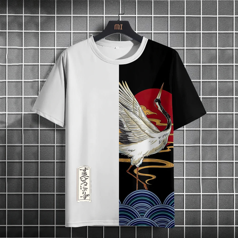 Unisex Japanese Samurai Cat 3D Printed T-shirt