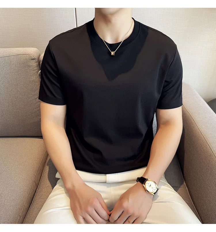 Men's Summer Ice Silk Cotton T-Shirt