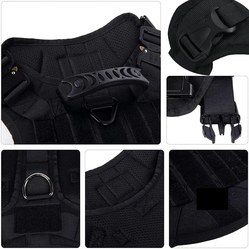 K9 Tactical Military Dog Vest and Leash Set
