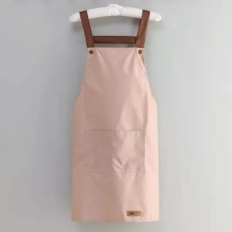 Waterproof Kitchen Apron with Large Pocket for Cooking and Restaurant Use
