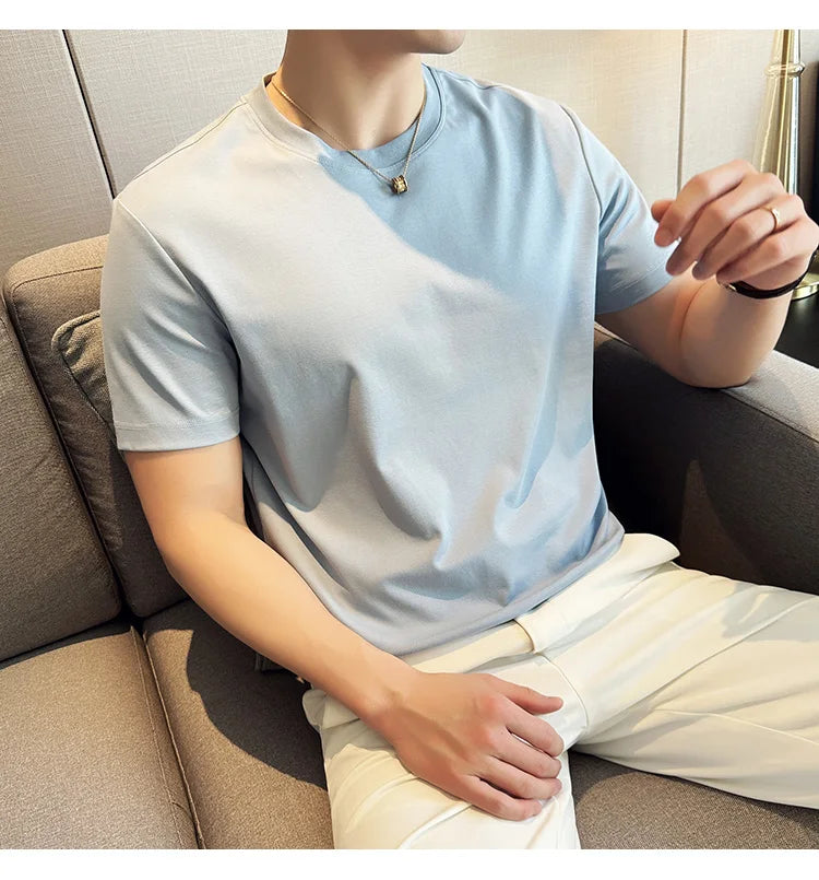 Men's Summer Ice Silk Cotton T-Shirt
