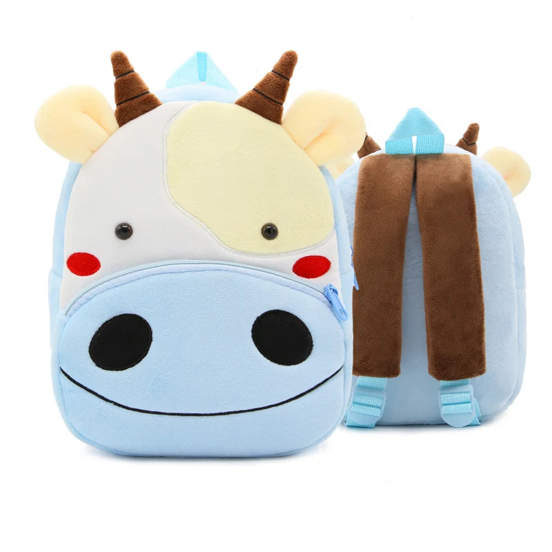 Cute Cartoon Animal Plush Backpack for Kindergarten Kids