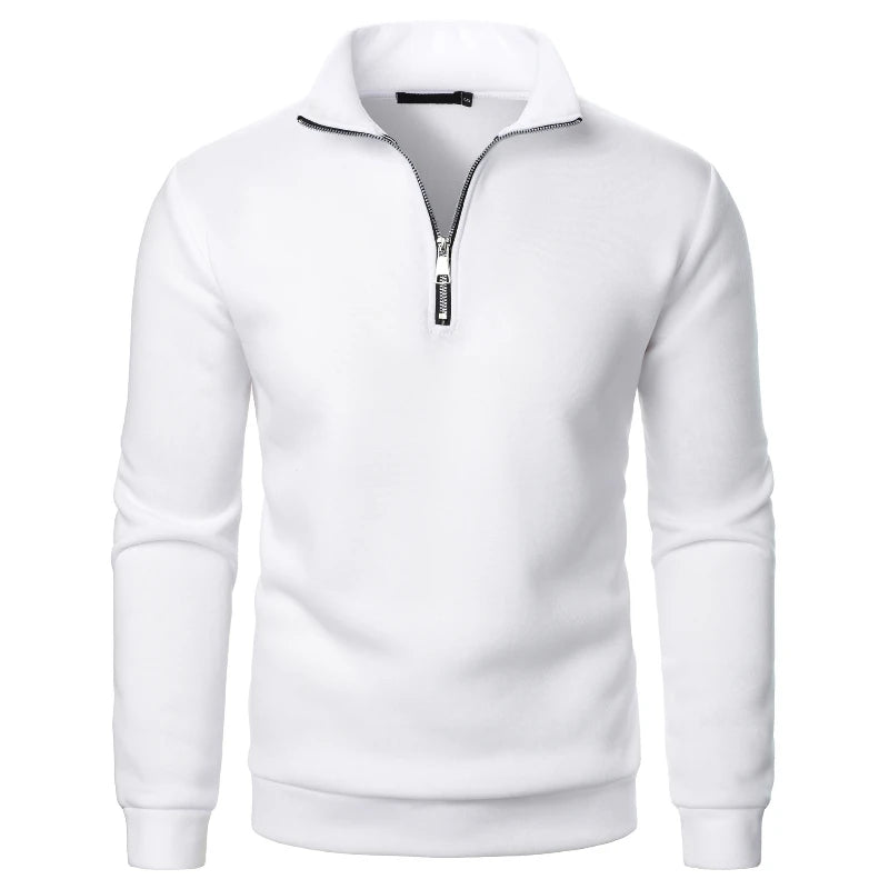 Men’s High Neck Half Zipper Sweatshirt