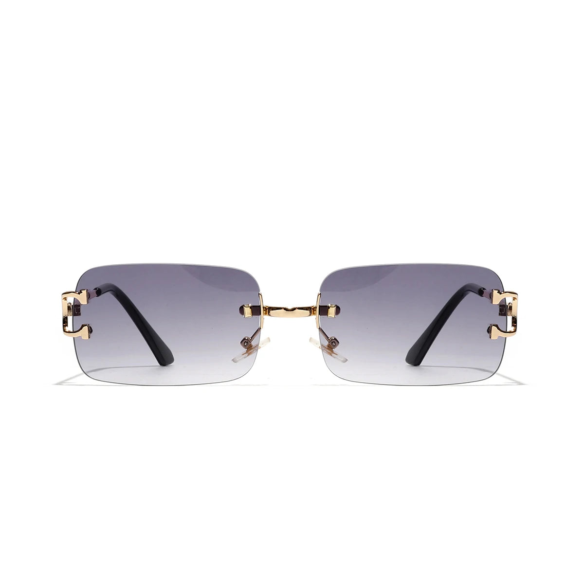 Ruiao 2025 Rimless UV400 Sunglasses – Unisex Designer Square Shades