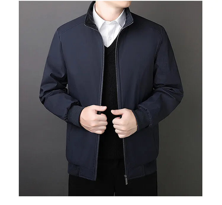 Plus Size Plush Thick Coat with Stand Collar