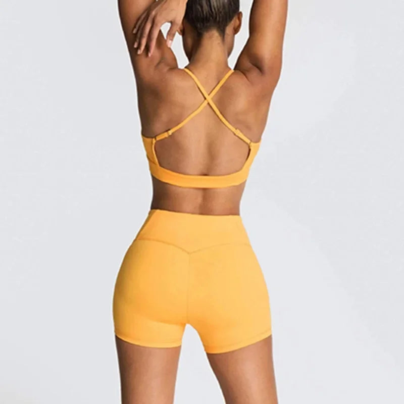 Leopard Print Yoga Set for Women Two Piece