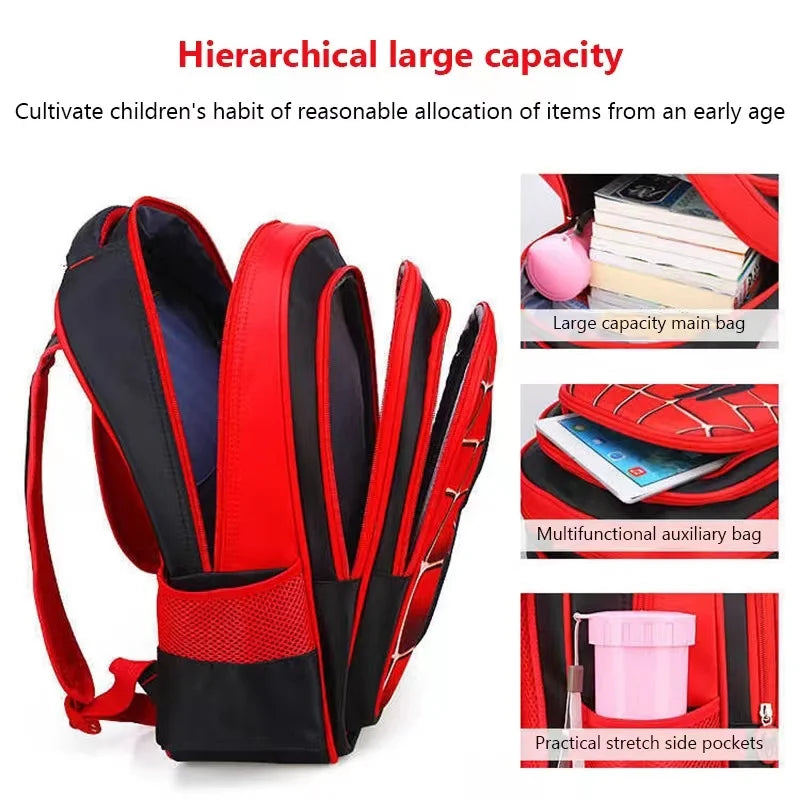 Spider King 3D Kids Backpack - Durable and Stylish Design
