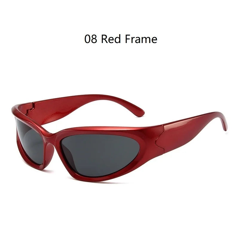 Y2K Punk Sports Sunglasses for Men and Women UV400 Vintage Eyewear