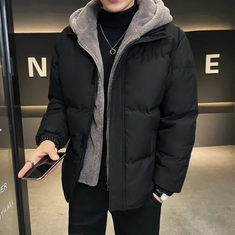 TFETTERS Autumn Winter Zip-up Hooded Parka Jacket