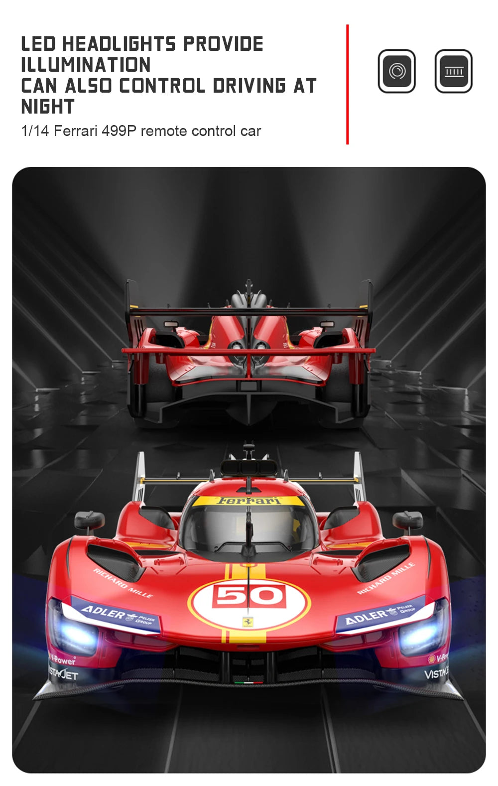 1/14 Ferrari 499P #50 2024 Champion RC Car