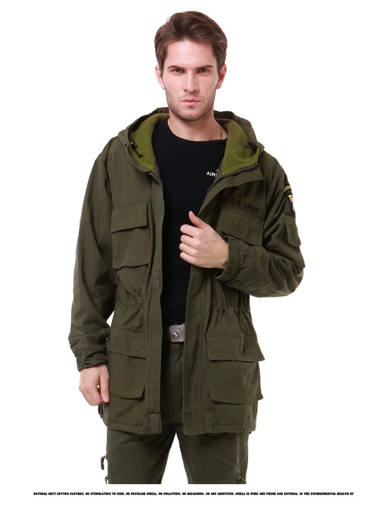 US Military Fleece Tactical Windbreaker Jacket