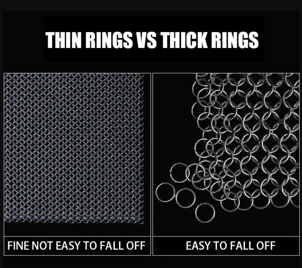 316 Stainless Steel Cast Iron Cleaner Chainmail Scrubber