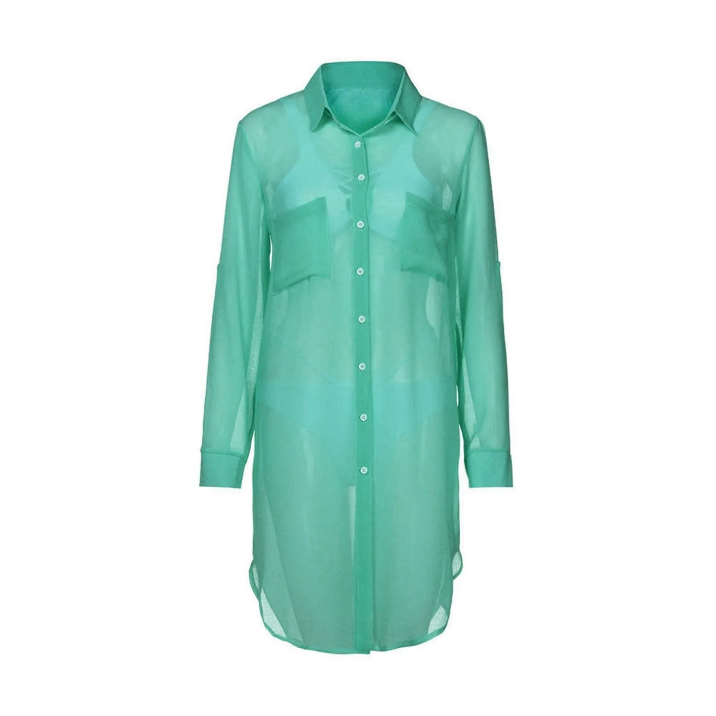 Women's Chiffon Beach Cover Up Cardigan for Swimwear and Bikinis