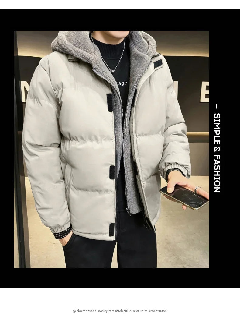 TFETTERS Autumn Winter Zip-up Hooded Parka Jacket