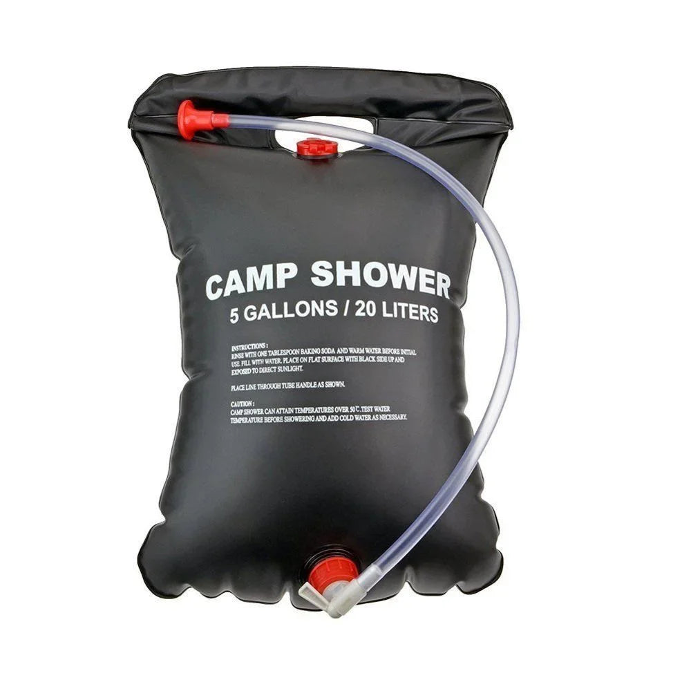 20L Solar Heated Camping Shower Bag for Outdoor Hiking and Travel