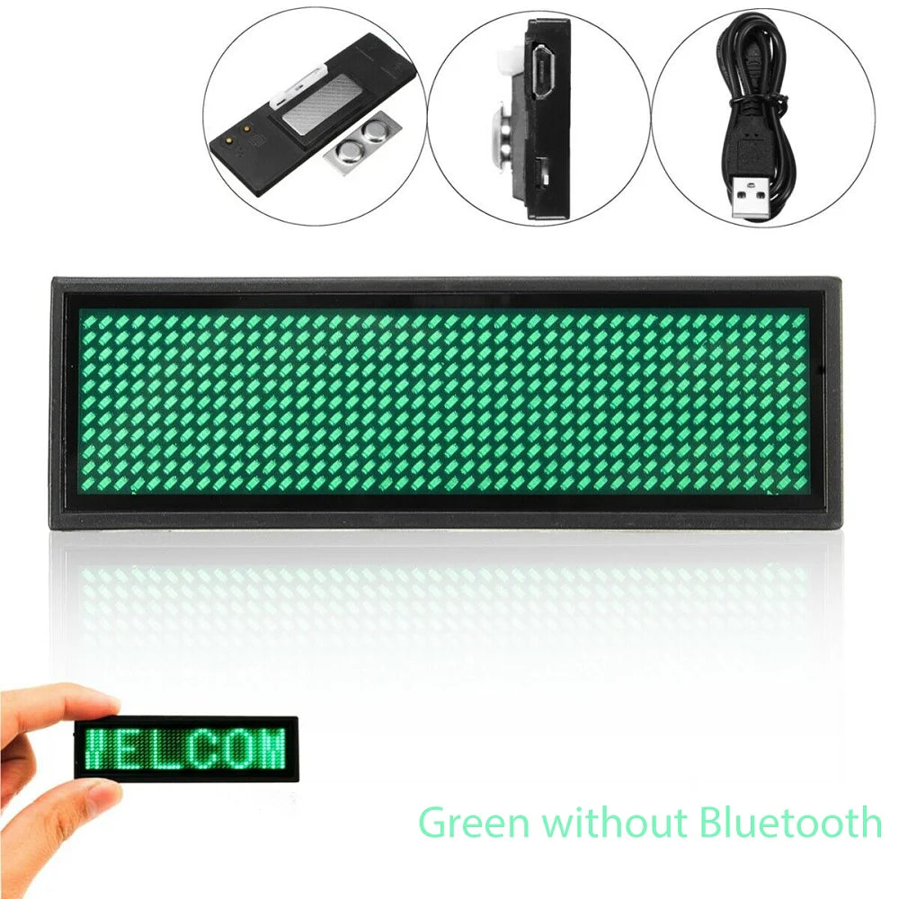 Bluetooth LED Name Badge – Programmable Scrolling Message Display