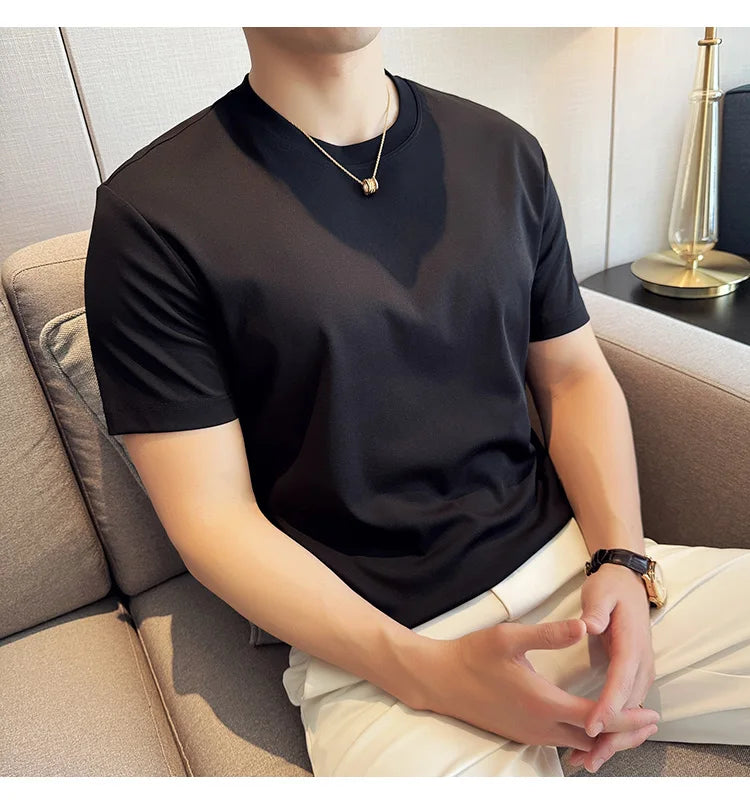 Men's Summer Ice Silk Cotton T-Shirt