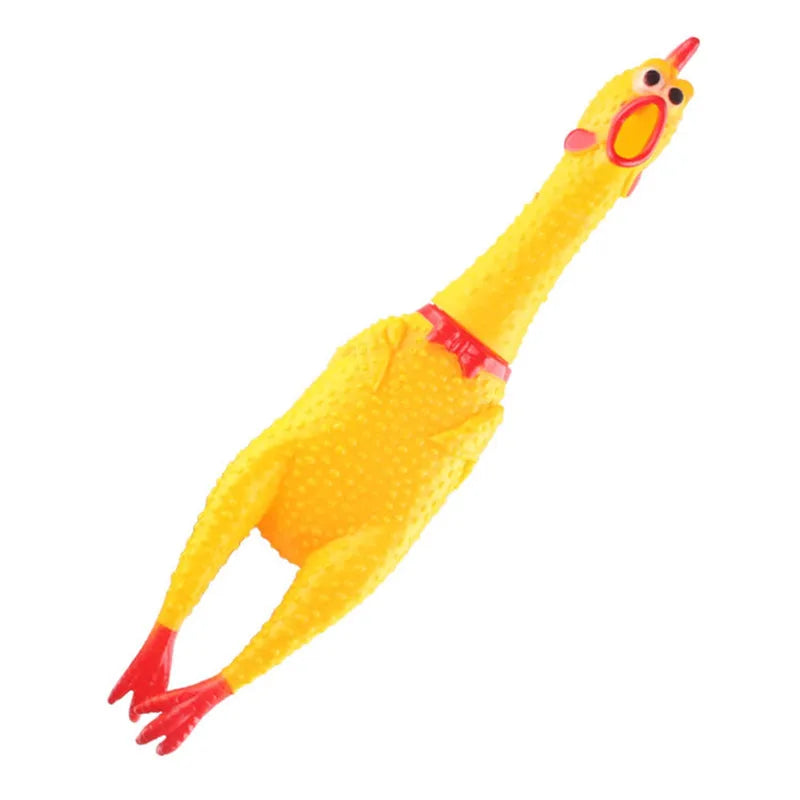Squeaky Screaming Chicken Dog Chew Toy
