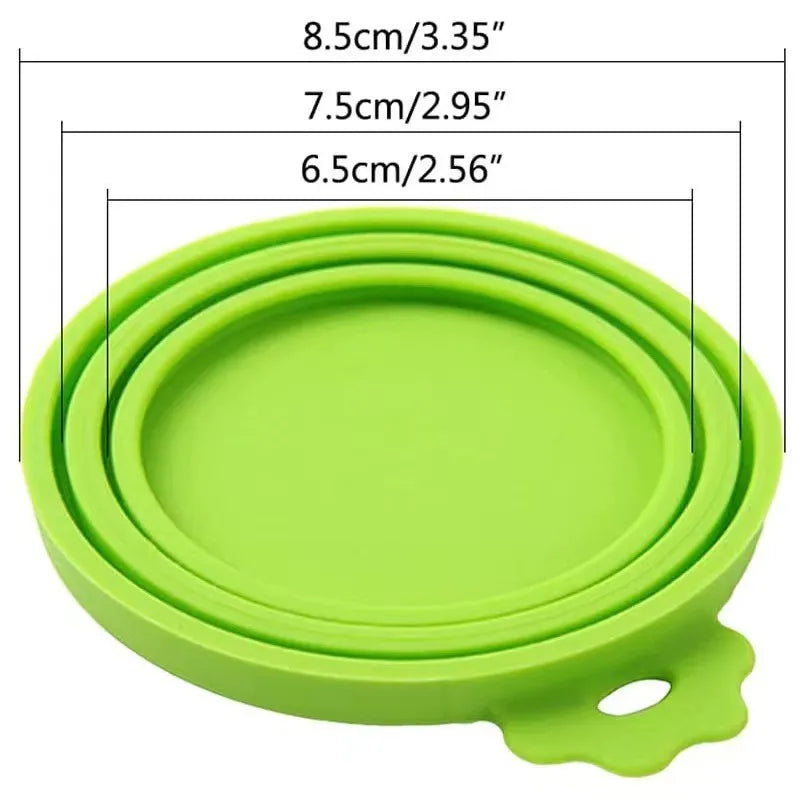 Reusable Pet Food Can Cover and Spoon Set for Dogs and Cats