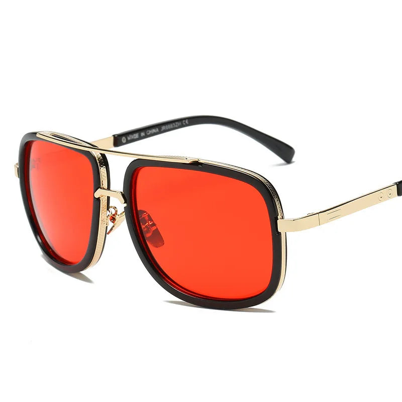 Men’s Vintage Pilot Sunglasses UV400 Gradient Brown Driving Glasses