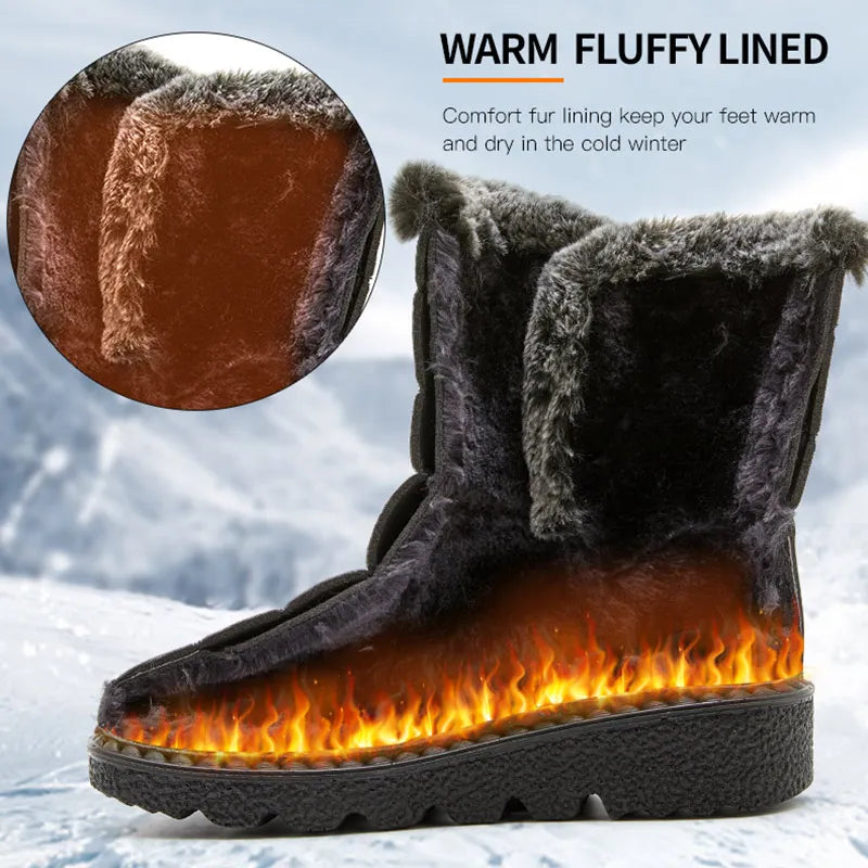 Stylish Women's Winter Boots - Waterproof, Warm