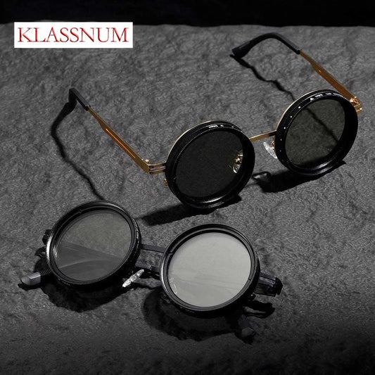 ND9 Adjustable Polarized Round Sunglasses for Men and Women UV400